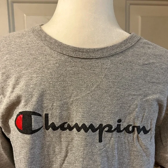 Champion Gray Logo Long Sleeve Shirt - Picture 2 of 5
